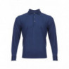Polo a maniche lunghe in lana blu - IT50 - M-L
