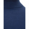 Maglione dolcevita in cashmere e seta blu - IT50 - M-L