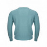 Maglione scollo a V in cashmere azzurro - IT50 - M-L
