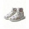 Scarpe da ginnastica bianche con calzini Sorrento beige - EU37/US6.5