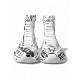 Scarpe da ginnastica Daymaster Graffiti bianche e nere - EU40/US9.5