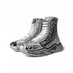 Scarpe da ginnastica Daymaster Graffiti bianche e nere - EU40/US9.5