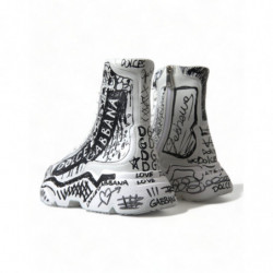 Scarpe da ginnastica Daymaster Graffiti bianche e nere - EU40/US9.5