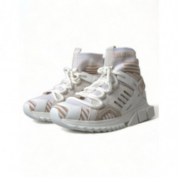 Scarpe da ginnastica bianche con calzini Sorrento beige - EU38.5/US8
