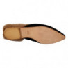 Scarpe basse slip on pelliccia floreale velluto nero - EU41/US10.5