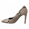 Scarpe décolleté tacco spillo pelle serpente grigia - EU37/US6.5