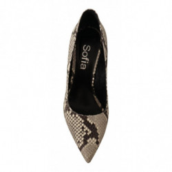 Scarpe décolleté tacco spillo pelle serpente grigia - EU37/US6.5