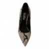 Scarpe décolleté tacco spillo pelle serpente grigia - EU37/US6.5