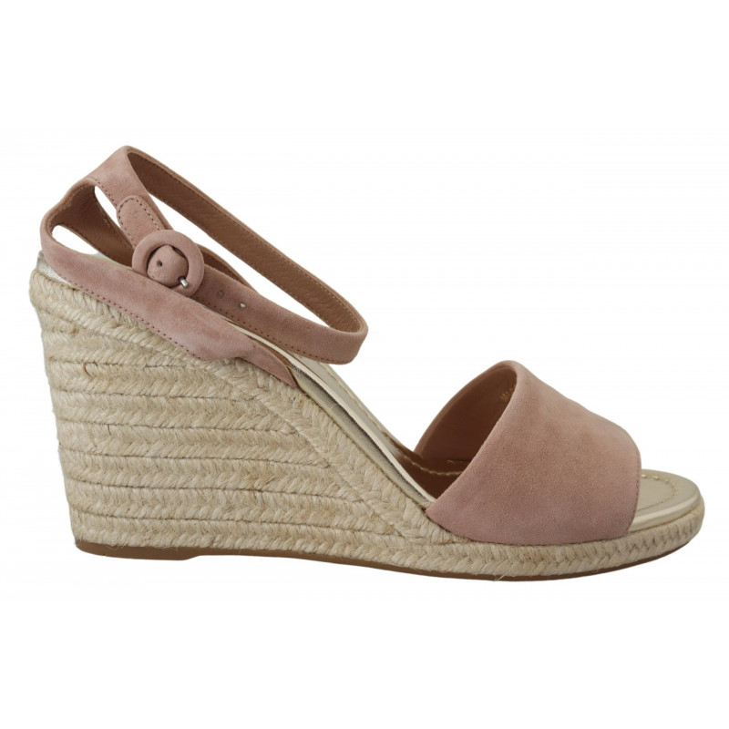 Sandali cinturino alla caviglia pelle scamosciata rosa - EU41/US10.5