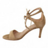 Scarpe décolleté cinturino alla caviglia pelle scamosciata beige -