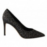 Scarpe décolleté tacco spillo pelle leopardata nera - EU39/US8.5