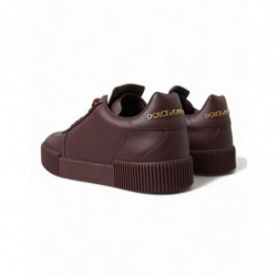 Scarpe Sneakers DNA Milano in Vitello Bordeaux - EU37/US6.5