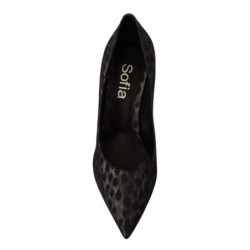 Scarpe décolleté tacco spillo pelle leopardata nera - EU39/US8.5