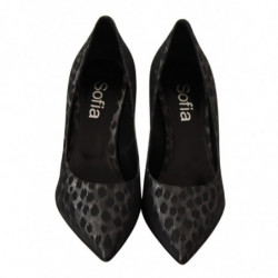 Scarpe décolleté tacco spillo pelle leopardata nera - EU39/US8.5