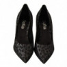 Scarpe décolleté tacco spillo pelle leopardata nera - EU39/US8.5