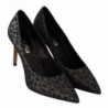 Scarpe décolleté tacco spillo pelle leopardata nera - EU39/US8.5