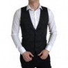 Gilet formale da uomo in poliestere nero - IT46 - S