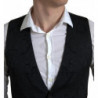 Gilet formale da uomo in poliestere nero - IT46 - S