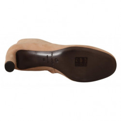 Scarpe con tacco medio in pelle scamosciata beige - EU36/US5.5