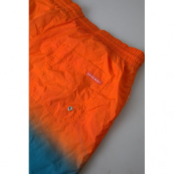 Pantaloncini da bagno da spiaggia sfumatura blu arancione - IT4 - S