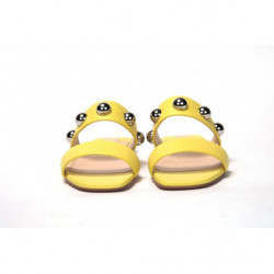 Cinturino largo borchiato in argento giallo brillante - EU35/US4.5