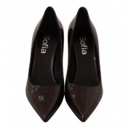 Scarpe décolleté tacco spillo pelle verniciata marrone - EU39/US8.5