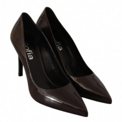 Scarpe décolleté tacco spillo pelle verniciata marrone - EU39/US8.5
