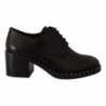 Scarpe borchie stringate tacco medio pelle nera - EU37/US6.5