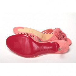 Sandalo tacco forma gattino cinturino color salmone Operette - EU37