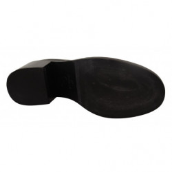 Scarpe borchie stringate tacco medio pelle nera - EU37/US6.5
