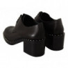 Scarpe borchie stringate tacco medio pelle nera - EU37/US6.5