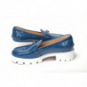 Scarpa da barca lucchetto logo argento blu bianco - EU36.5/US6