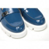 Scarpa da barca lucchetto logo argento blu bianco - EU36.5/US6