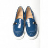 Scarpa da barca lucchetto logo argento blu bianco - EU36.5/US6