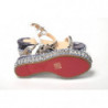 Sandalo plateau decorato stampa multicolor borchie - EU35/US4.5