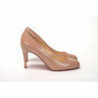 Scarpe décolleté alte con punta tonda color carne - EU35/US4.5