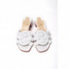 Sandali con tacco alto intrecciati bianchi - EU34/US3.5