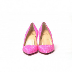 Décolleté con tacchi alti decorati rosa shocking - EU35/US4.5