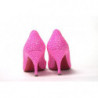 Décolleté con tacchi alti decorati rosa shocking - EU35/US4.5