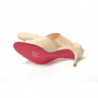 Scarpe in pelle di mulo con tacco gattino color torrone - EU35/US4.5