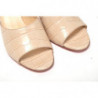 Scarpe in pelle di mulo con tacco gattino color torrone - EU35/US4.5