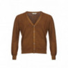 Cardigan in Lana Extrafine Marrone - IT50 - M-L