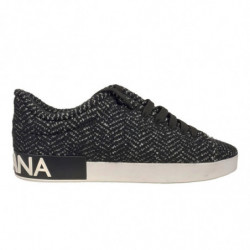 Sneaker in viscosa nera -...