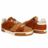 Sneaker Di Pelle Di Vitello Marrone - EU44/US11