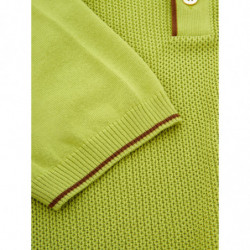Polo in maglieria di cotone verde neon - IT50 - L