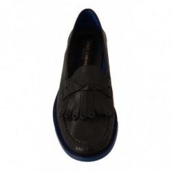 Mocassini slip on con nappa in pelle nera - EU39/US6