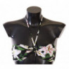 Costume da bagno bikini con stampa giglio nero - IT1 - XS