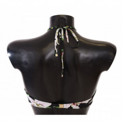 Costume da bagno bikini con stampa giglio nero - IT1 - XS