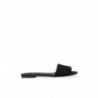 Scarpe sandali con ricamo cuore in cotone nero - EU37/US6.5