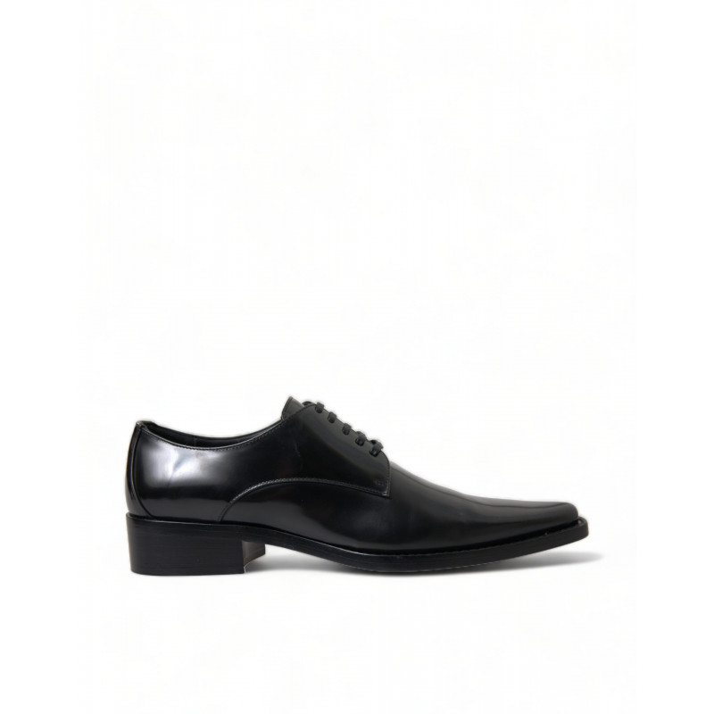 Scarpe basse formali stringate in pelle nera - EU38/US7.5